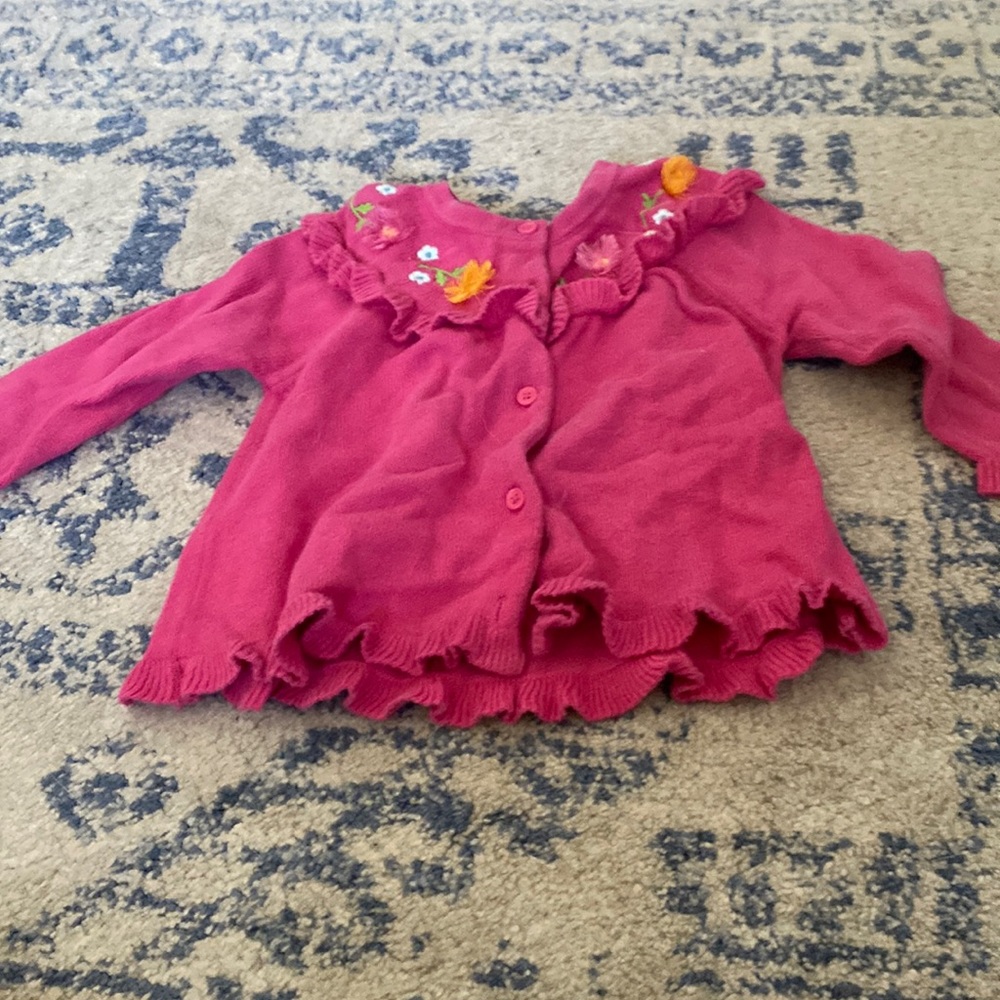 Pink flower sweater